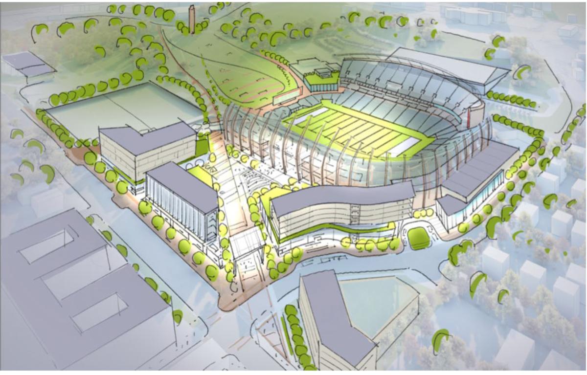 Conceptual renderings of the proposed renovations at Mississippi and 11th in Lawrence, KS